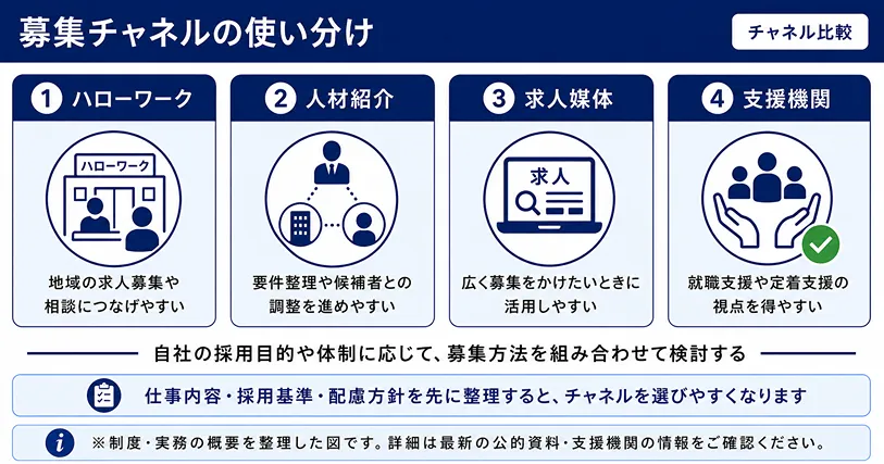障害者雇用　募集チャネルの使い分け