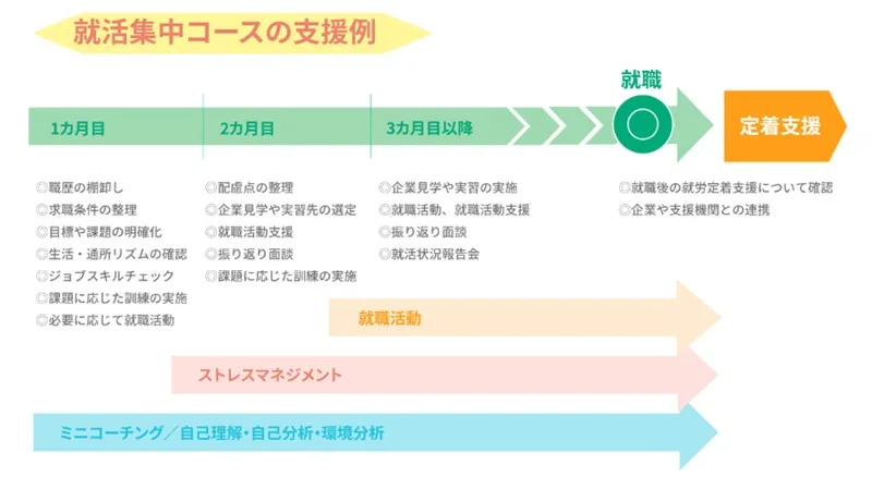 ウェルビー就職集中コースの支援例