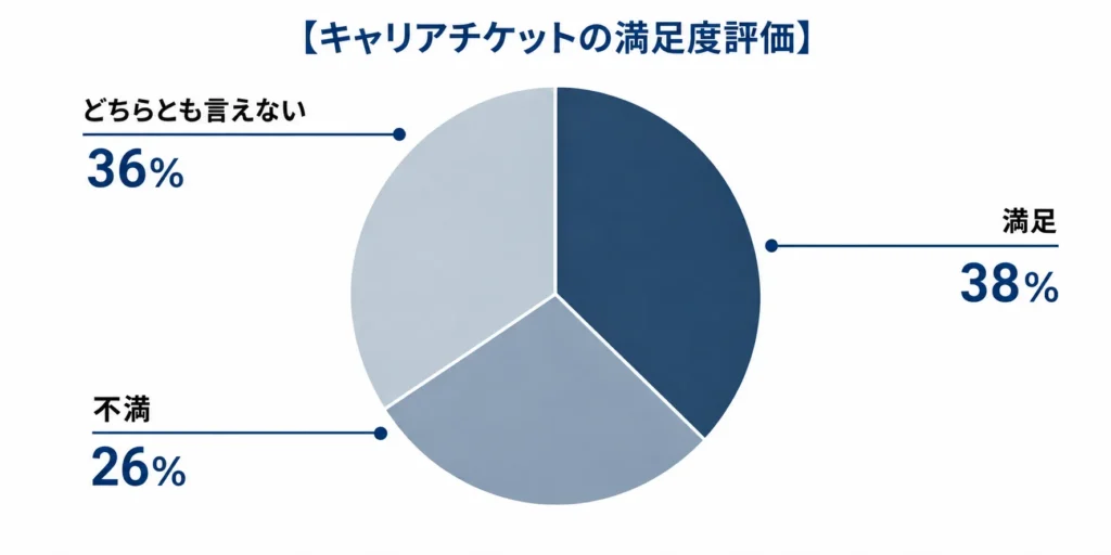 キャリアチケットの満足度評価のグラフ
