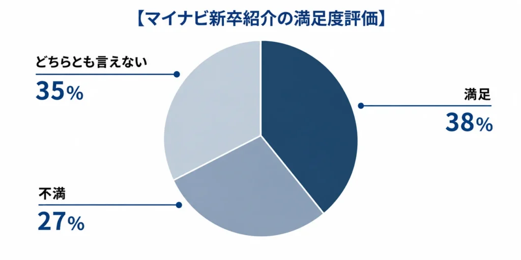 マイナビ新卒紹介の満足度評価のグラフ