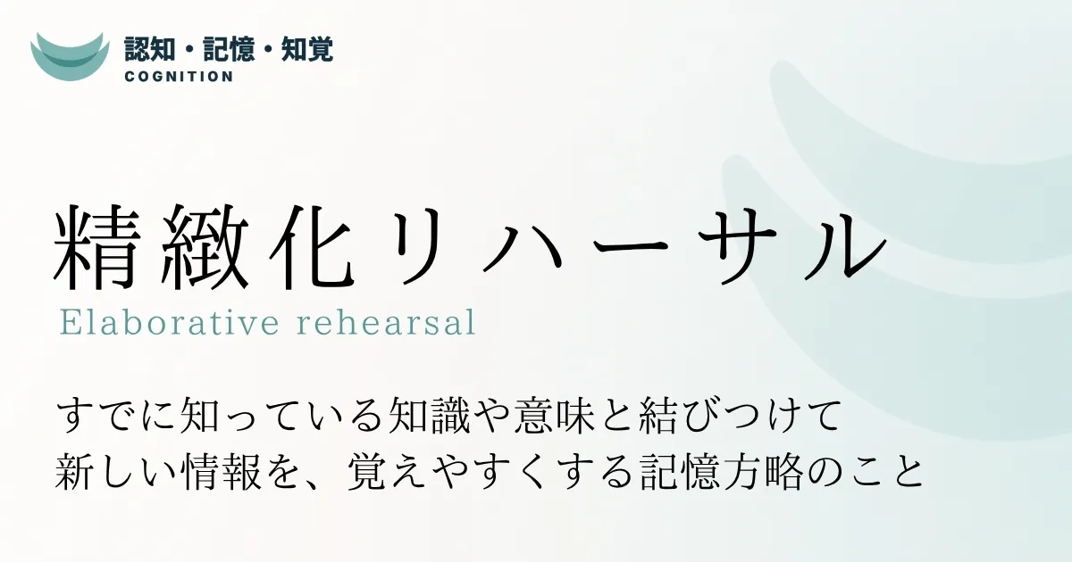 精緻化リハーサル