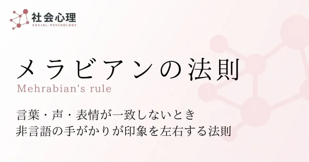 メラビアンの法則