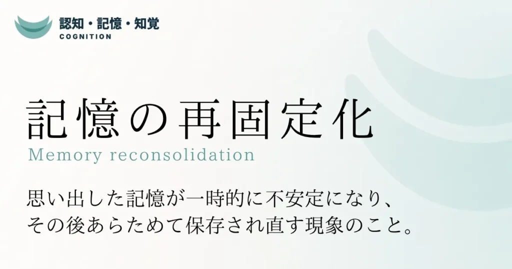 記憶の再固定化