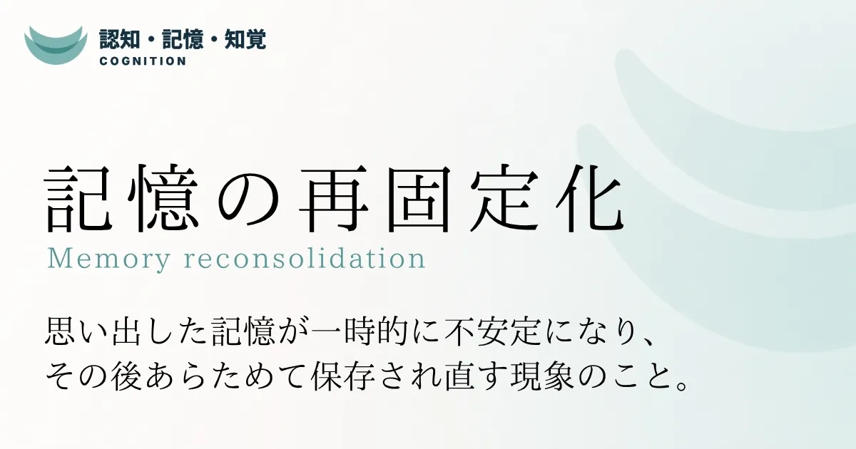 記憶の再固定化