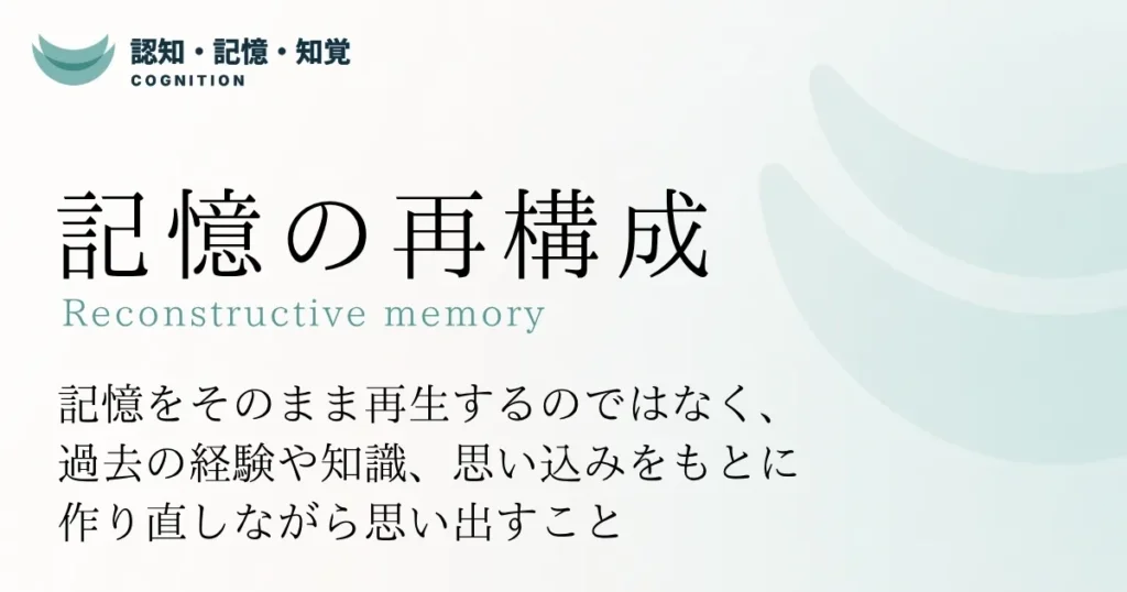 記憶の再構成