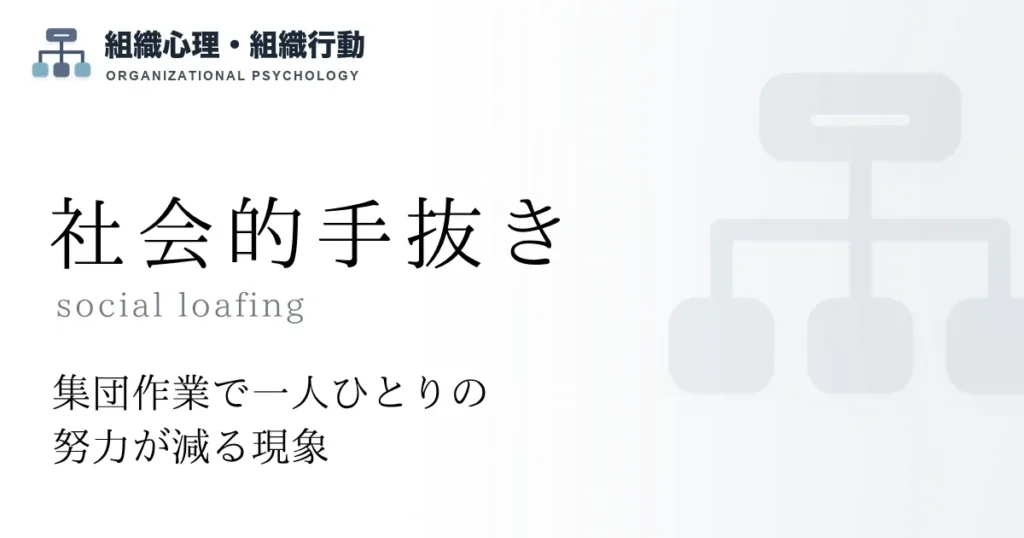 社会的手抜き