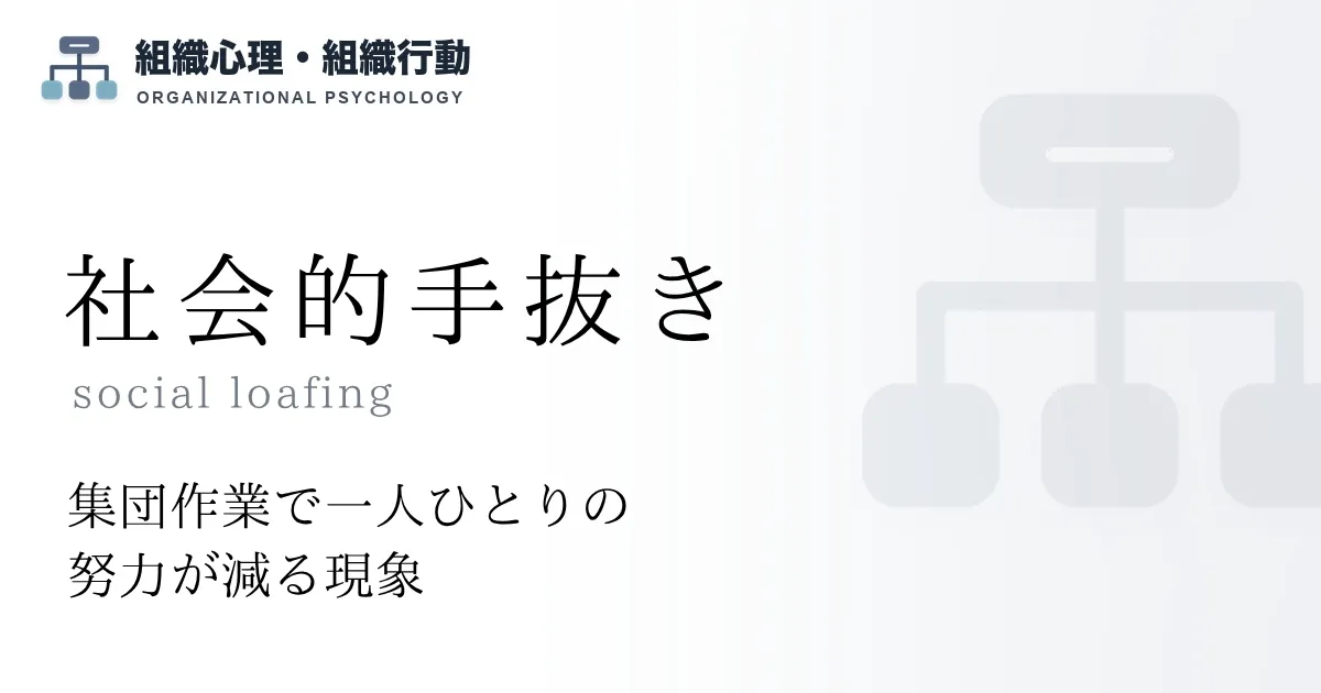 社会的手抜き